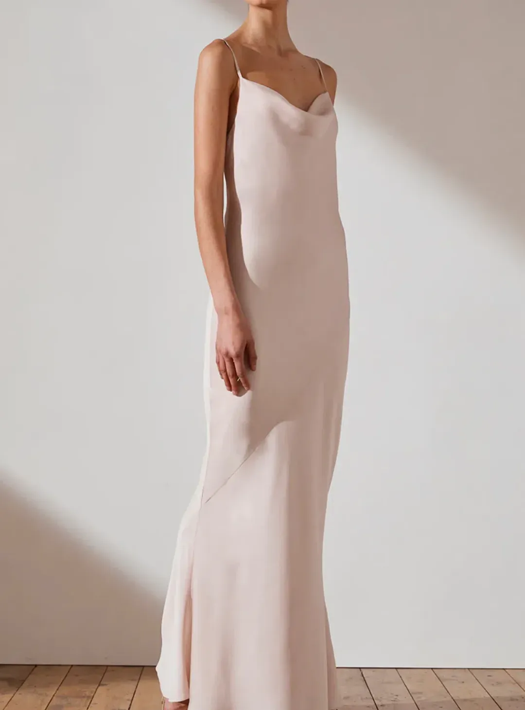 Shona Joy Luxe Bias Cowl Slip Dresss White Size 6 for rent on The Volte - main image