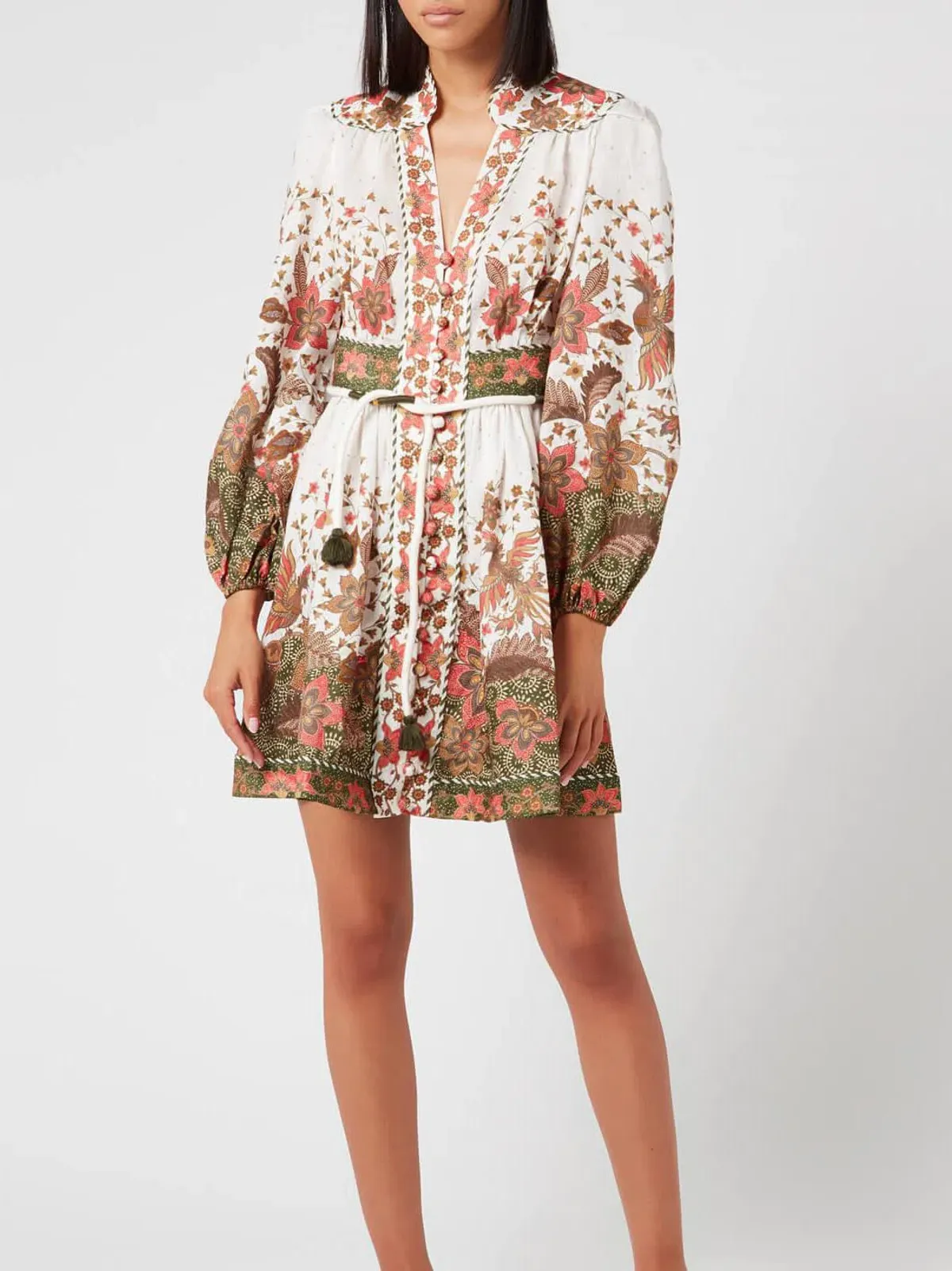 Zimmermann Empire Batik Mini Dress Floral Print Size 0/Au6 for rent on The Volte - main image