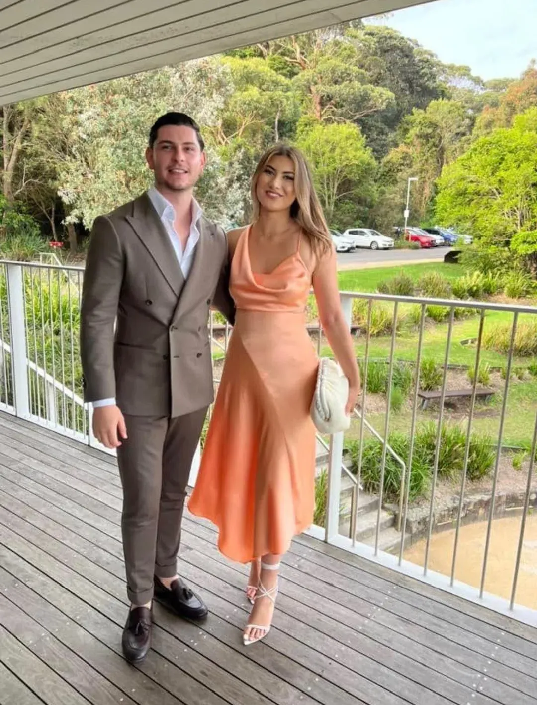 One Fell Swoop Josephine Dress Peach Size 8 for rent on The Volte - main image