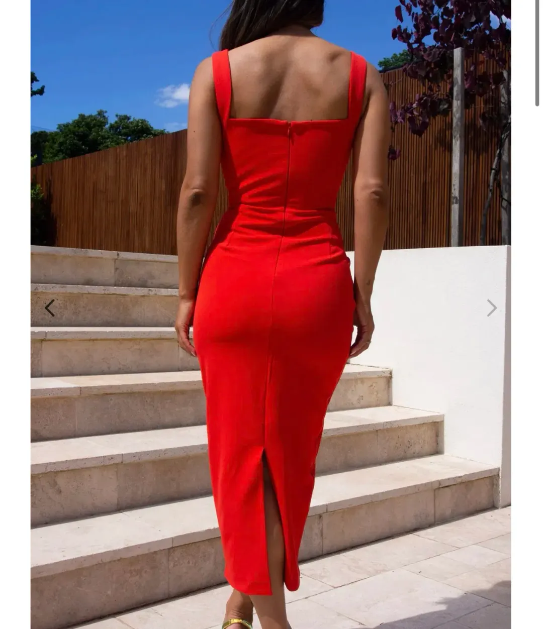 Effie Kats Marbella Dress Cherry Red Size 10 for rent on The Volte - main image