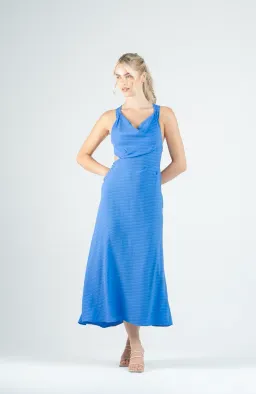 One Fell Swoop Zoe Midi Dress Blue Size 8 for rent on The Volte - image 1