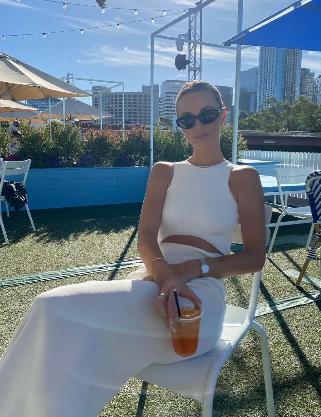 Sir The Label Ingrid Cut Out Dress Ivory Size XS/Au 6 for rent on The Volte - main image