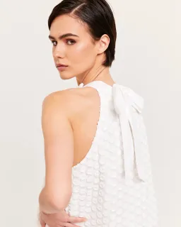 Saba Anika Halter Mini Dress White Size 4  for rent on The Volte - image 3