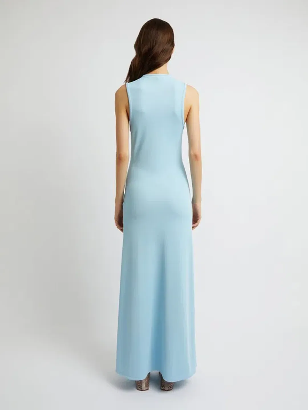 Christopher Esber Chasm Cay Buckle Dress Blue Calcite Size 6  for rent on The Volte - main image