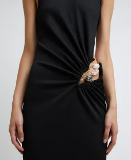 Christopher Esber Folia Float Buckle Tank Dress Midi Black Size 8 for rent on The Volte - image 5