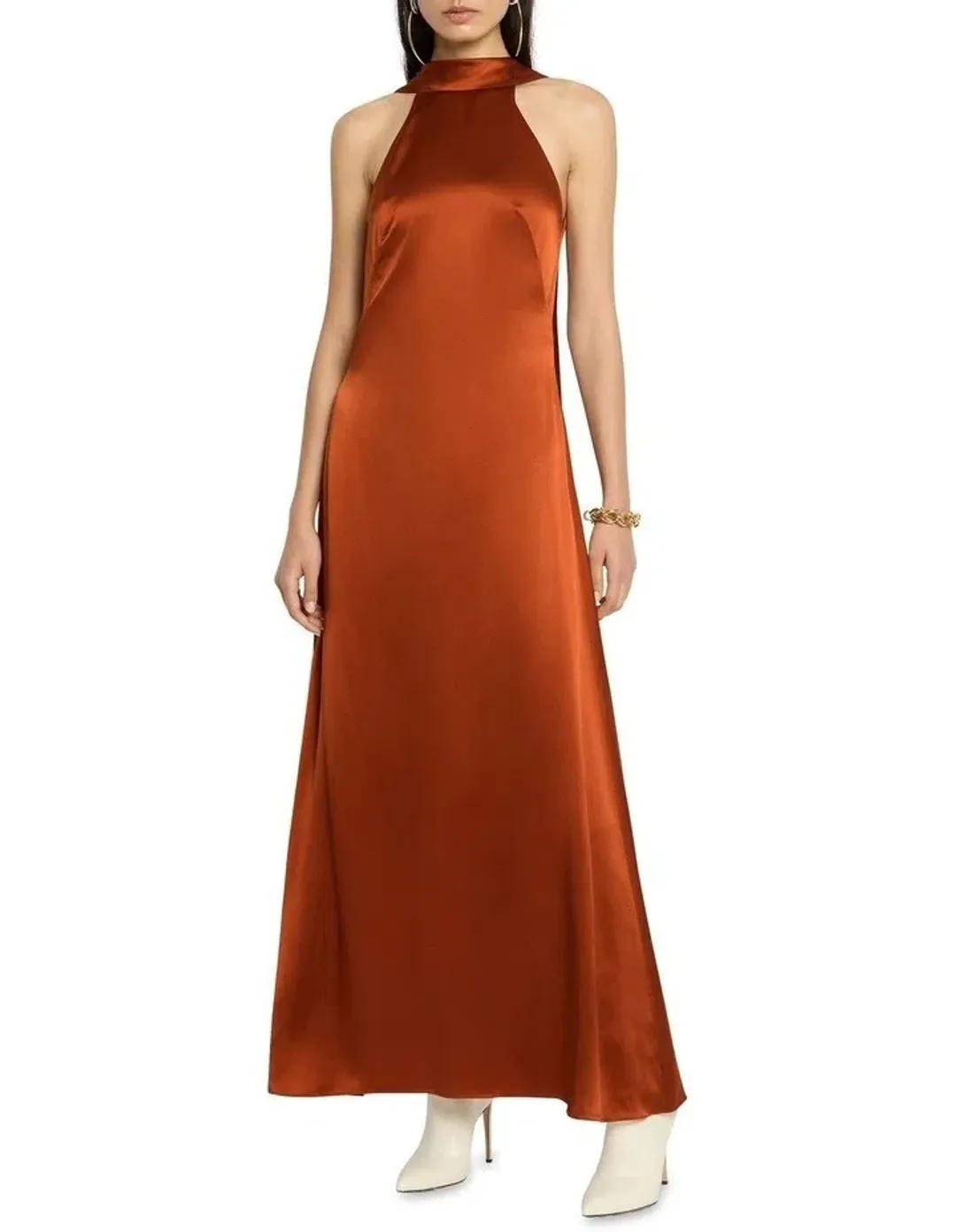 Sass & Bide Forever Now Silk Dress Brown Size 6 for rent on The Volte - main image