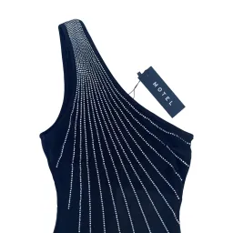 Motel Rocks Mandan Black One Shoulder Mini Dress w/ Diamantes Size XS/AU 6 for rent on The Volte - image 6