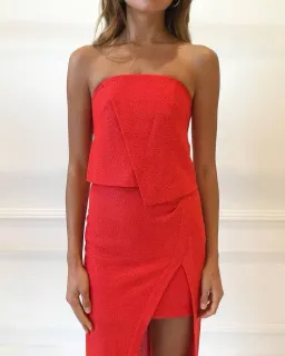 Manning Cartell Marvellous Creations Crop Bustier and Skirt Set Red Size 4/6 for rent on The Volte - image 5