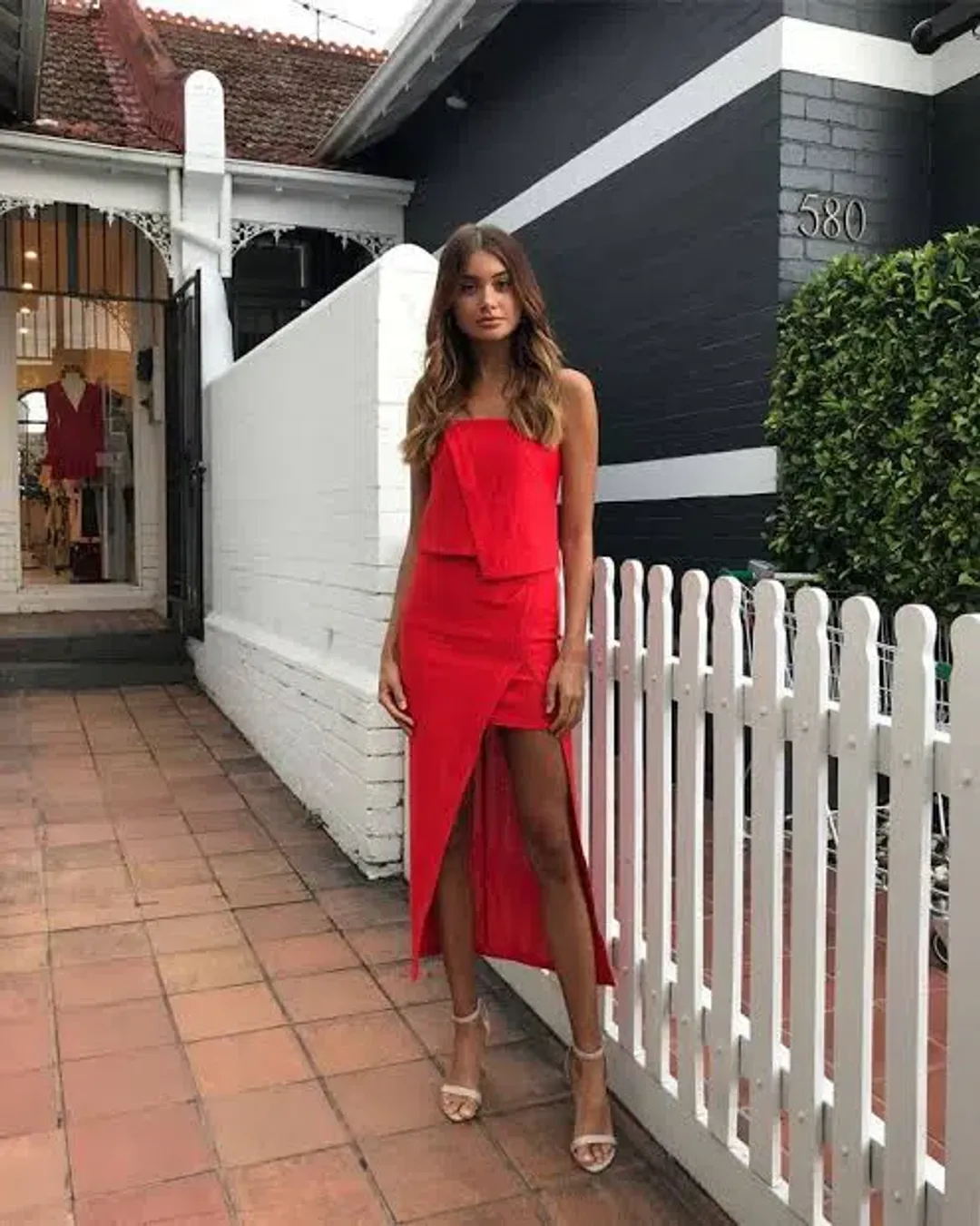 Manning Cartell Marvellous Creations Crop Bustier and Skirt Set Red Size 4/6 for rent on The Volte - main image