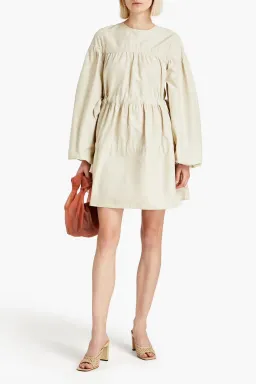 Rachel Gilbert Faille Mini Dress Ecru Size 8 for rent on The Volte - image 1