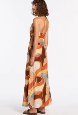 Sir the Label Vista Halter Midi Dress in Vista Print Size 12 for rent on The Volte - image 5