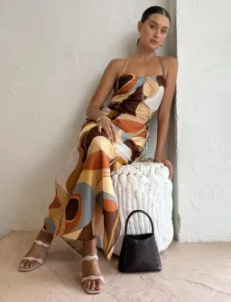 Sir the Label Vista Halter Midi Dress in Vista Print Size 12 for rent on The Volte - image 2