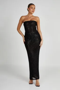 Meshki Gemma Strapless Sequin Maxi Dress Black Size M / AU 10 for rent on The Volte - image 5