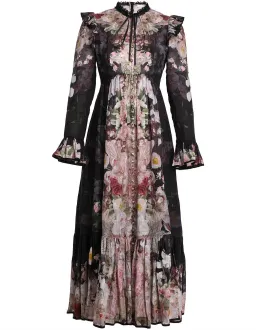 Zimmermann Dancer Tie Neck Midi Dress Floral Size 2 / AU 12 for rent on The Volte - image 1