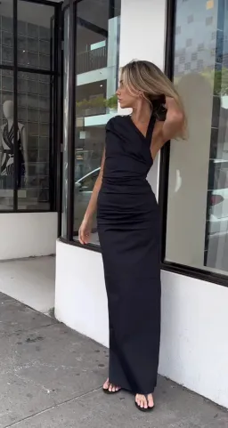 Sir the Label Giacomo Gathered Gown Black Size 0 / AU 6 for rent on The Volte - image 3