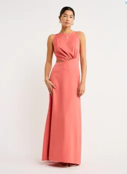 One Fell Swoop Essence Maxi Dress Grapefruit Size 12 for rent on The Volte - image 1