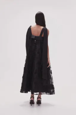 Aje Ursula Midi Dress in Black Size AU 8 for rent on The Volte - image 2