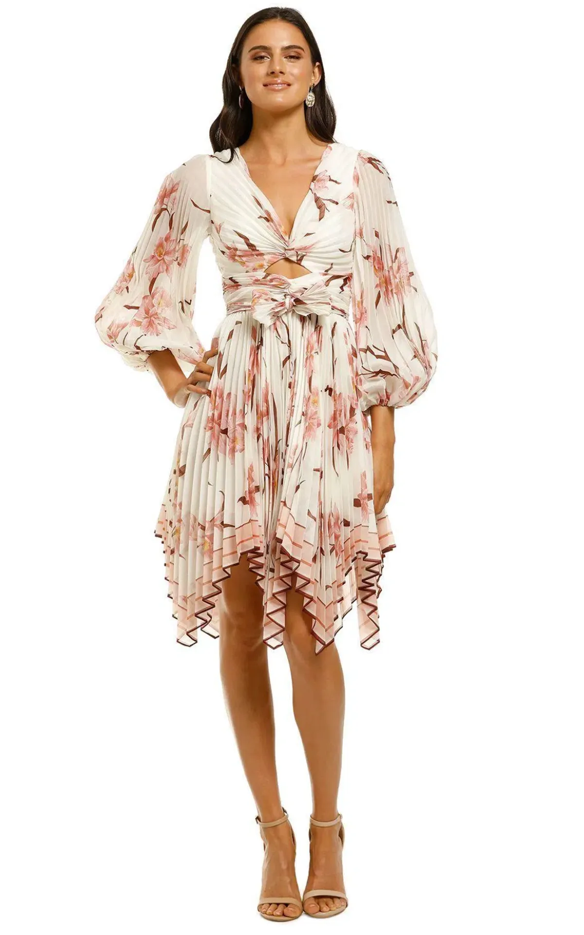 Zimmermann Corsage Pleat Mini Dress Print Size 0 / AU 8 for rent on The Volte - main image