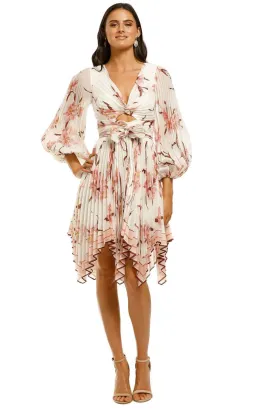 Zimmermann Corsage Pleat Mini Dress Print Size 0 / AU 8 for rent on The Volte - image 1