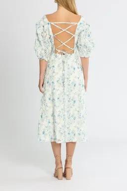 Mink Pink Zephyr Midi Dress Blue Print size 16 for rent on The Volte - image 3