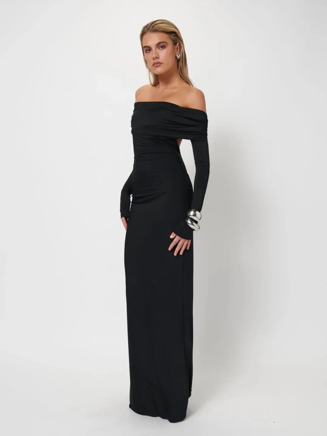 Effie Kats Gwen Gown Black Size M / AU 10 for rent on The Volte - main image
