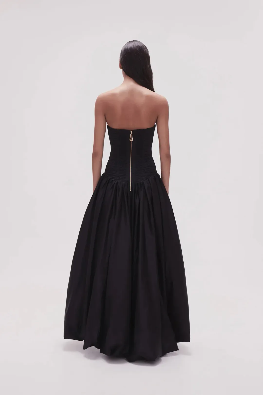 Aje Violette Bubble Hem Maxi Dress Black Size AU 8 for rent on The Volte - main image