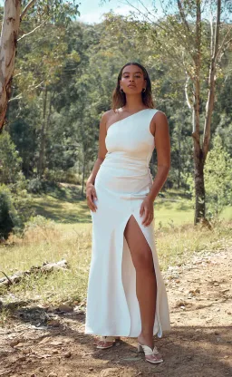 Bec & Bridge The Dreamer ASYM Maxi Dress Ivory Size XL / AU 14 for rent on The Volte - image 1