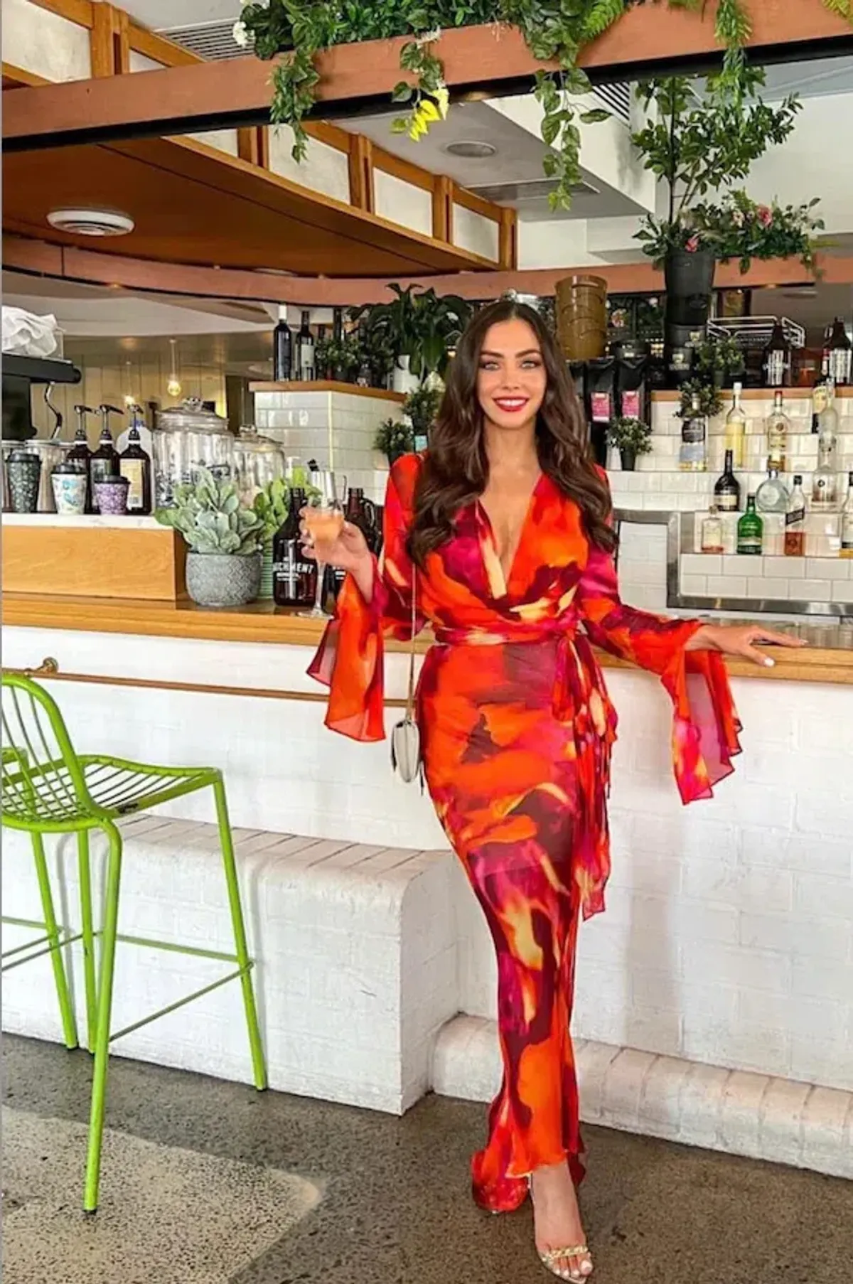 Rat & Boa Fantini Blouse & Skirt Set Orange Size L / AU 12 for rent on The Volte - main image