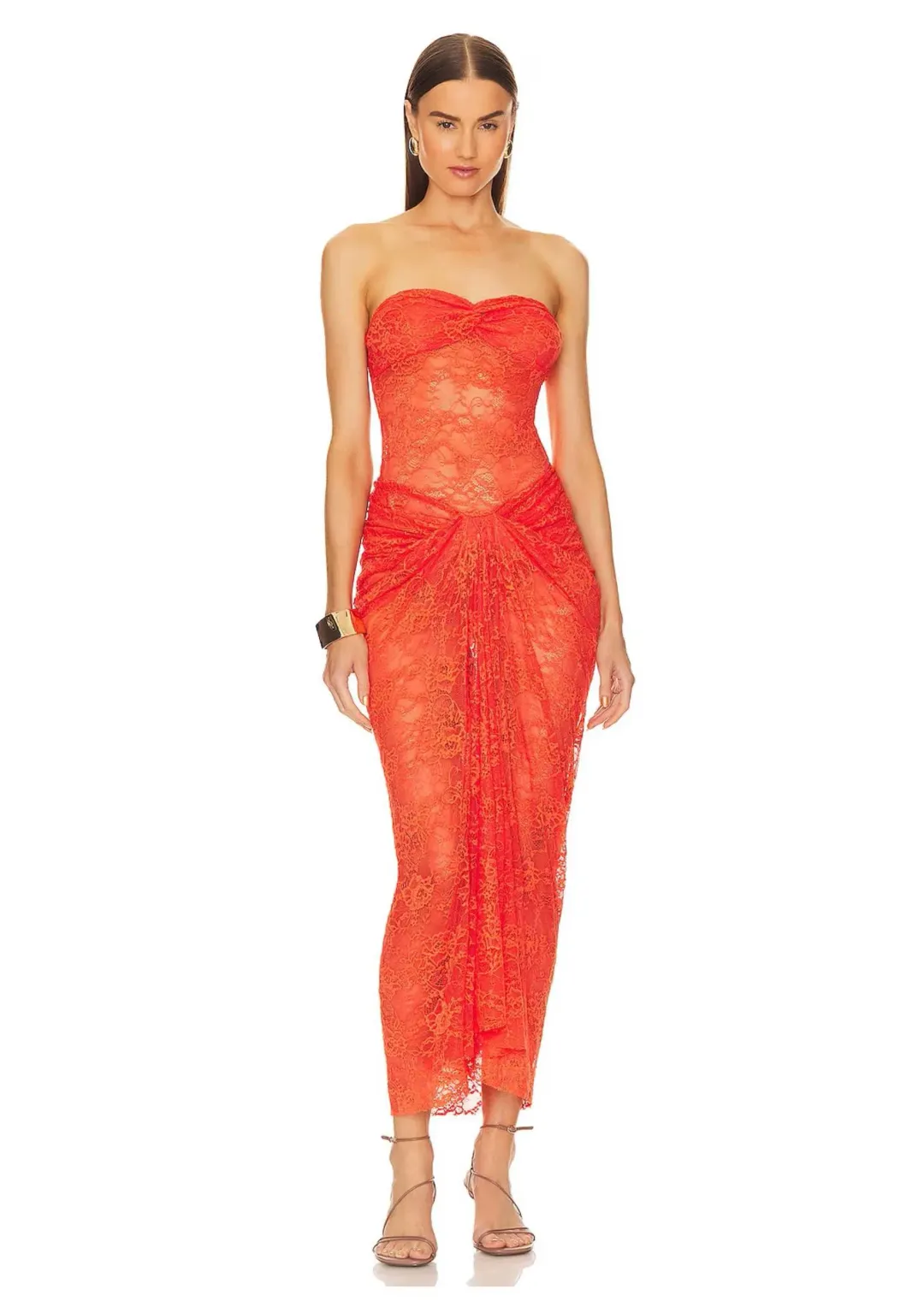 Natalie Rolt Naomi Dress Tangerine Size 1 / AU 8 for rent on The Volte - main image