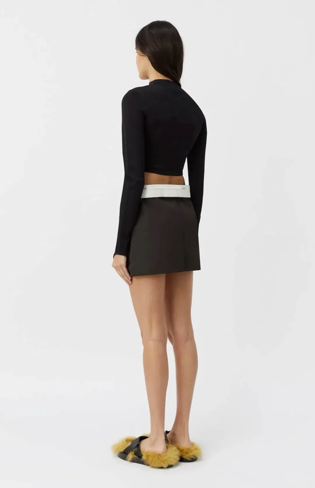 Camilla and Marc Conrad Mini Skirt Black Size 8 for rent on The Volte - main image