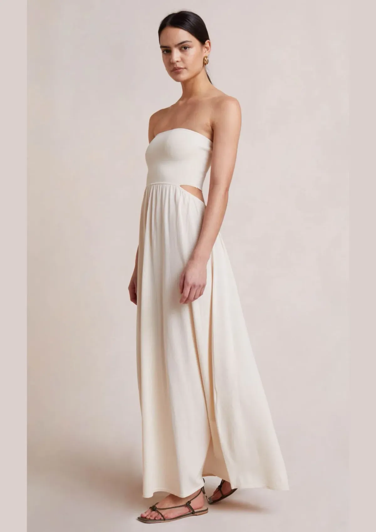 Bec & Bridge Miranda Knit Dress Beige Size 6 for rent on The Volte - main image