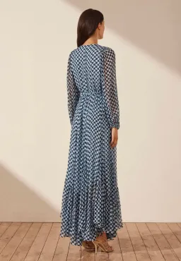 Shona Joy Elina Lace Front Drawstring Maxi Dress Print Size 8 for rent on The Volte - image 2