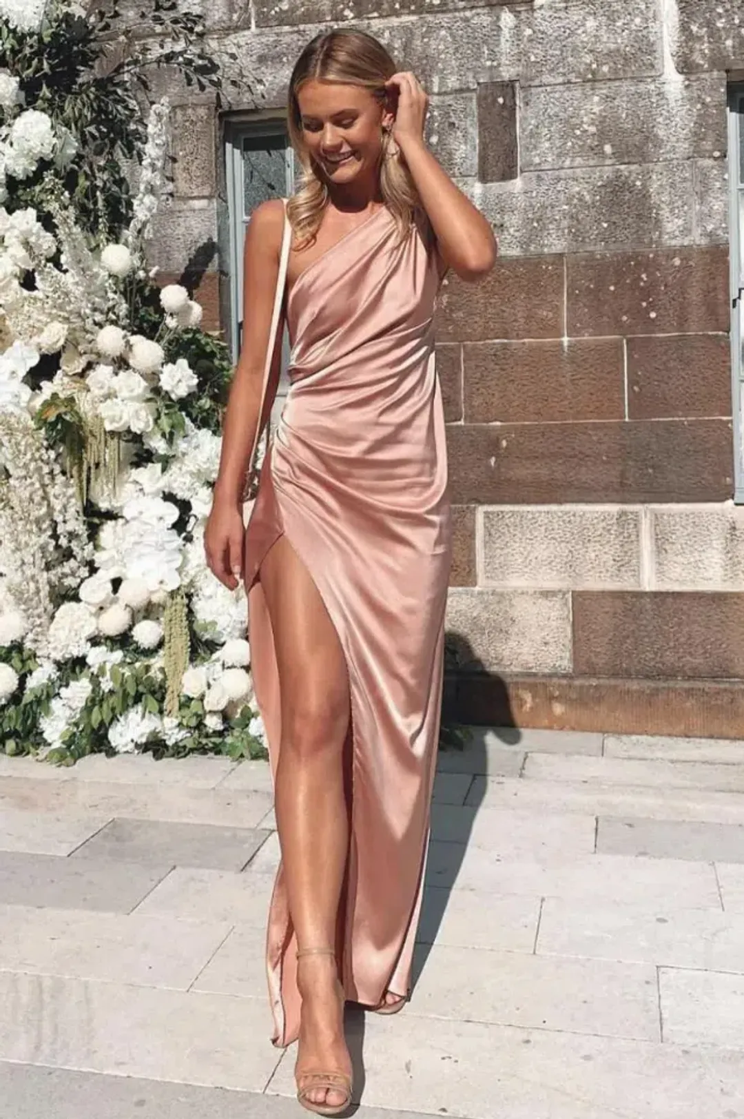 Lexi Samira Floor Length Dress Pink Size 4 for rent on The Volte - main image