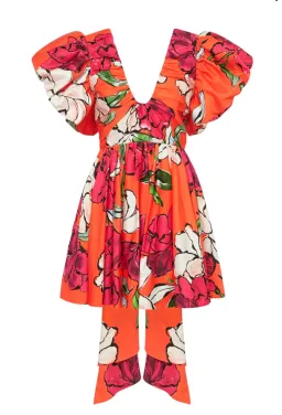 Aje Gretta Bow Back Mini Dress Floral Size 10 for rent on The Volte - image 4