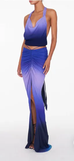 Rat & Boa Nova Top & Atlantis Skirt Set Blue Ombre Size S / AU 8 for rent on The Volte - image 4