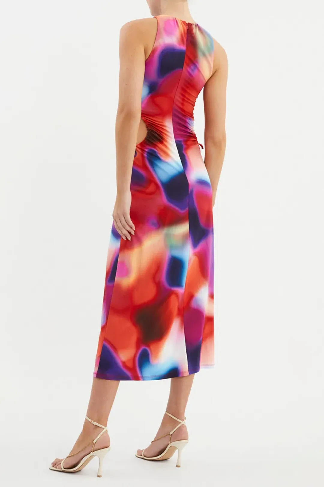 Rebecca Vallance Del Prado Cut Out Midi Dress Multi Size 10 for rent on The Volte - main image