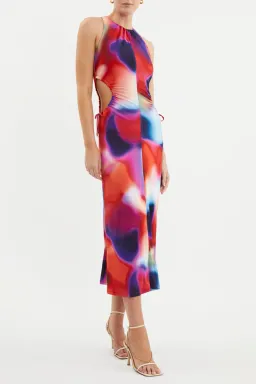 Rebecca Vallance Del Prado Cut Out Midi Dress Multi Size 10 for rent on The Volte - image 2