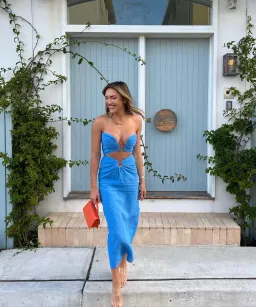 Natalie Rolt Lilo Top and Skirt Set Blue Size 1/AU 8 for rent on The Volte - image 1