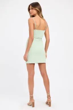 Kookai Oyster Bind Dress Mint Green Size 10  for rent on The Volte - image 2
