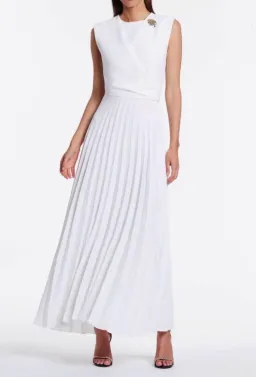 Carla Zampatti White Wrapped Up Maxi Dress White Size 10 for rent on The Volte - image 1