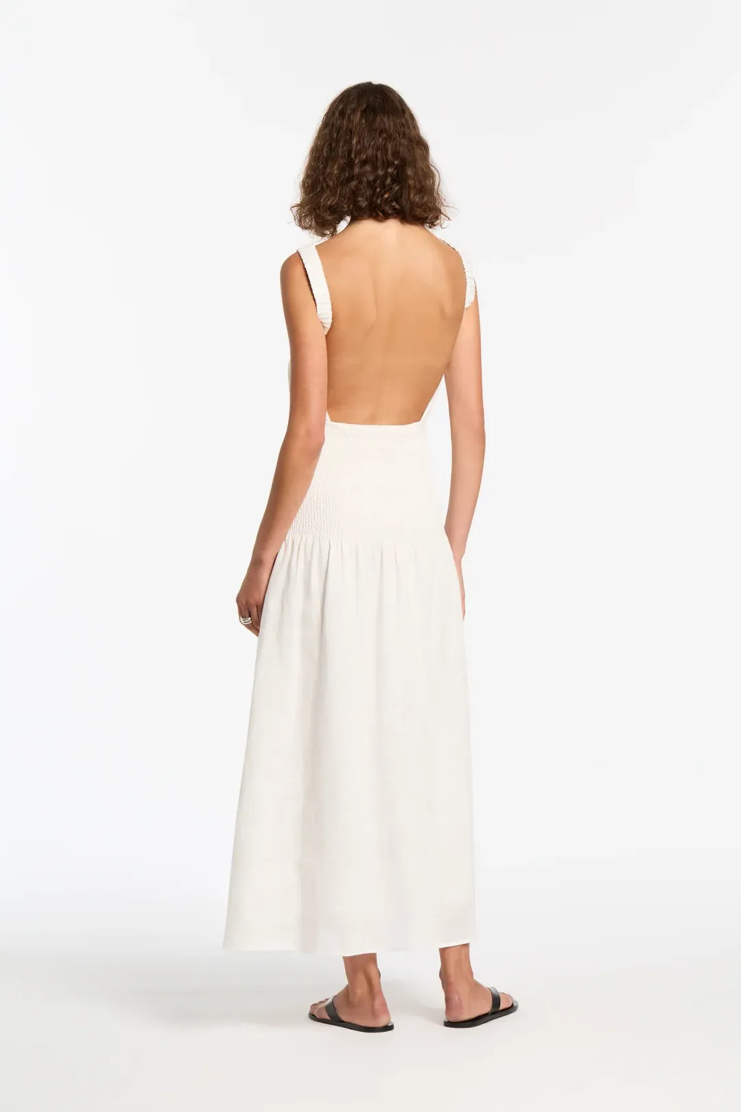 Sir The Label Lorena Open Back Maxi Dress White Size AU 10 for rent on The Volte - main image