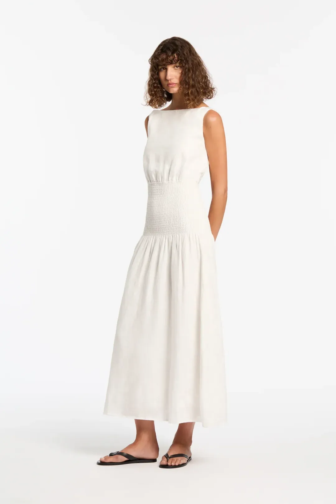 Sir The Label Lorena Open Back Maxi Dress White Size AU 10 for rent on The Volte - main image