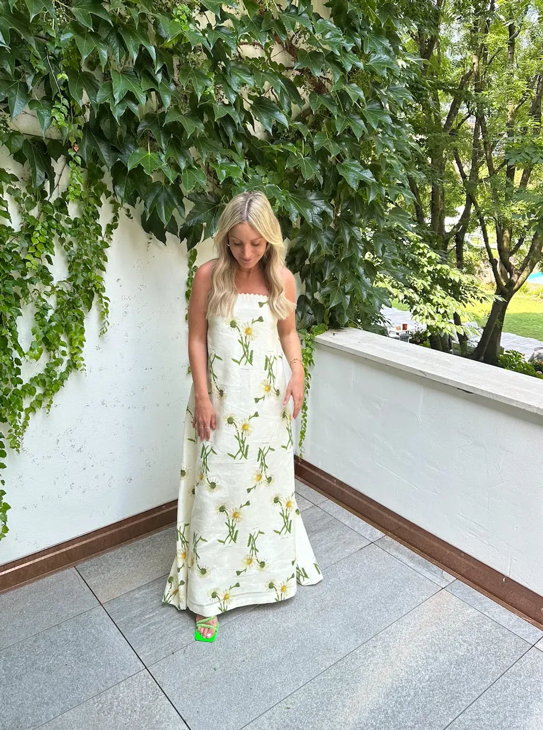 Oroton Field Daisy Gown Cream Size AU 6  for rent on The Volte - main image