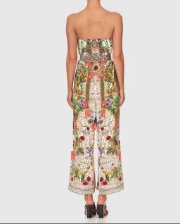 Camilla Fair Verona Tie Waist Strapless Jumpsuit with Belt Multi Size M/Au 12 for rent on The Volte - image 4