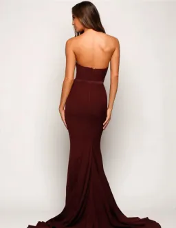 Elle Zeitoune Arianna Gown Wine Size 6 for rent on The Volte - image 2