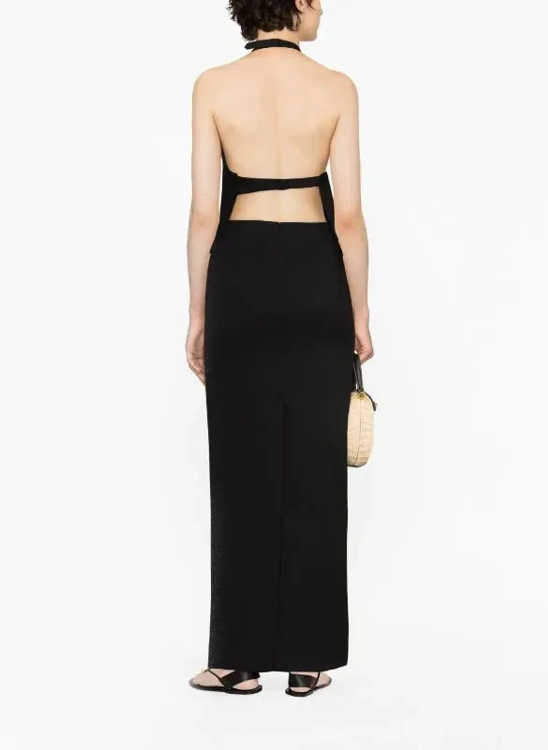 Wardrobe Nyc Backless Halter Top and Column Skirt Black Size M/AU 10 for rent on The Volte - main image