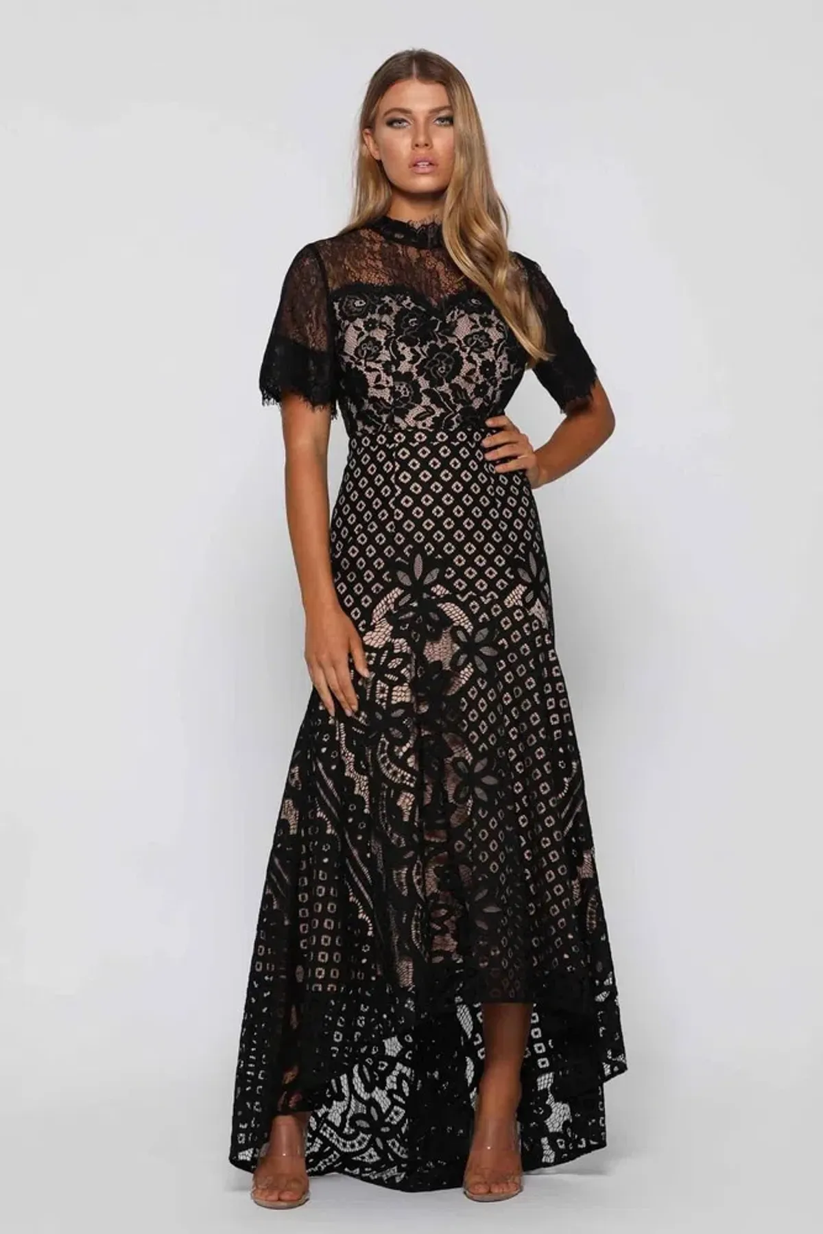 Elle Zeitoune Tayla Dress Black Size 6 for rent on The Volte - main image