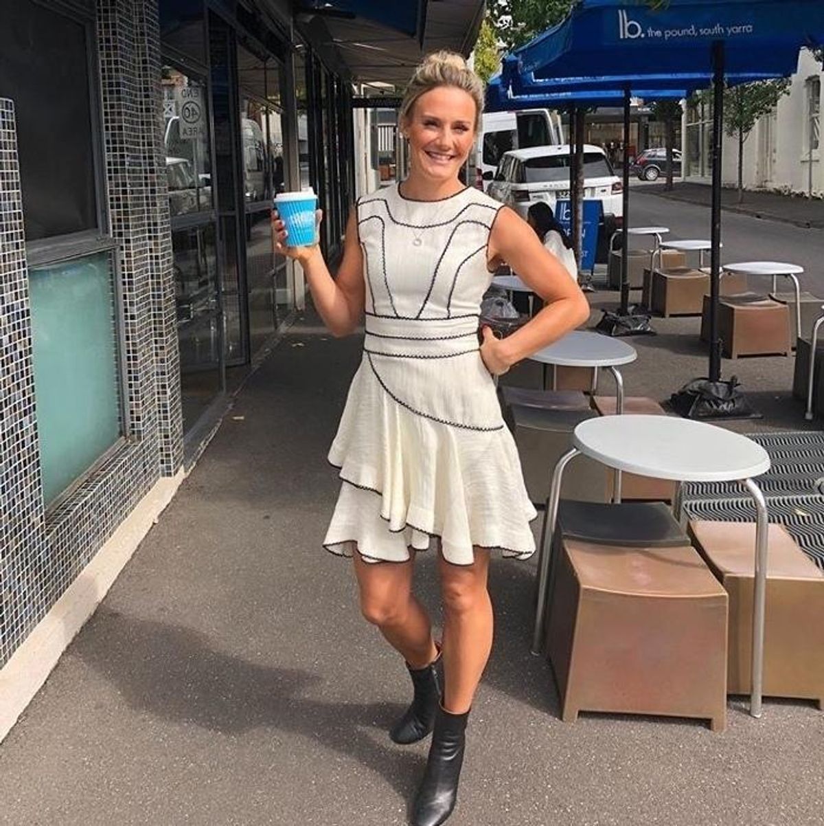 Aje Wrap Dress White Size 6 for rent on The Volte - main image