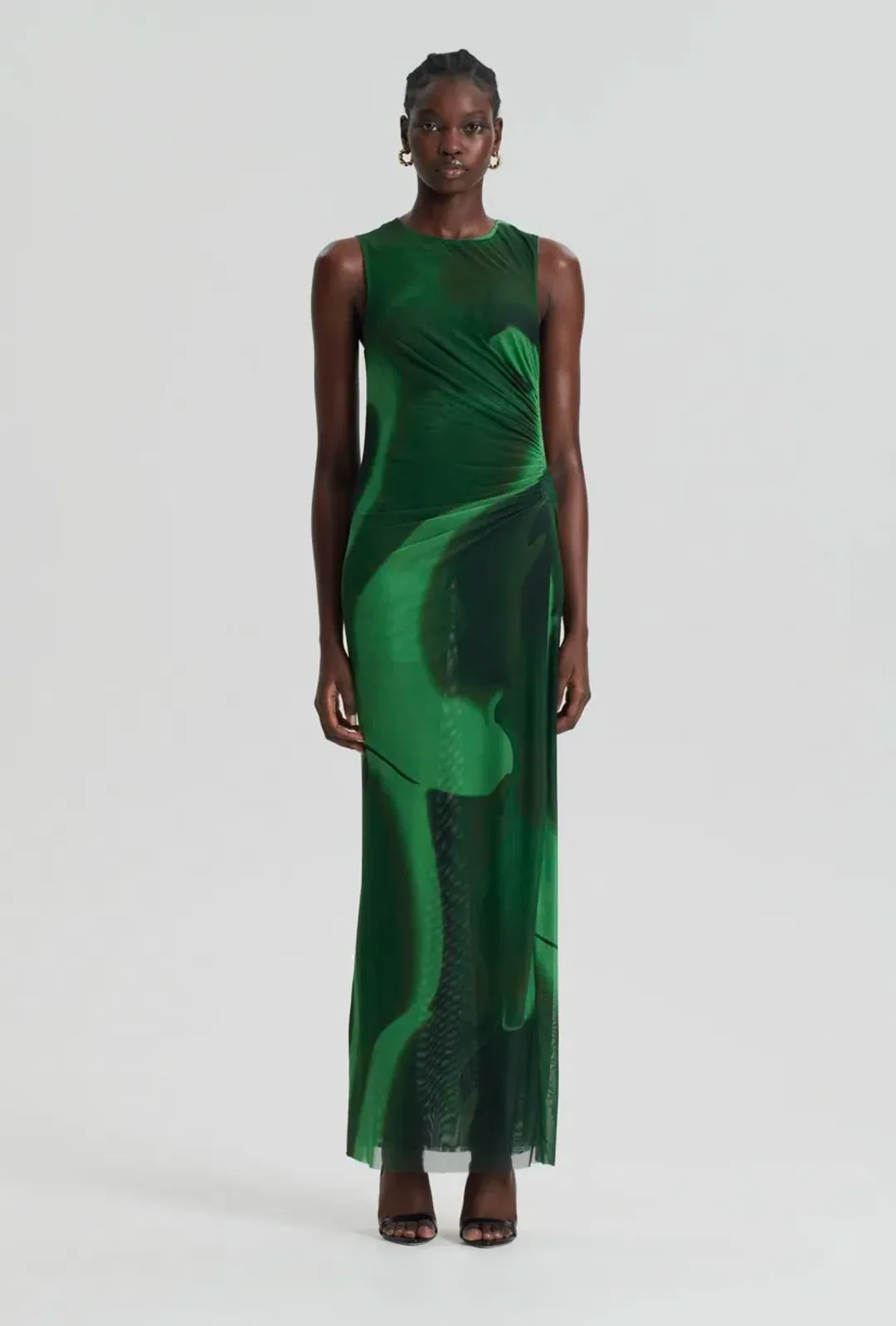 Scanlan Theodore Italian Watercolour Print Dress Green Size 8 for rent on The Volte - main image