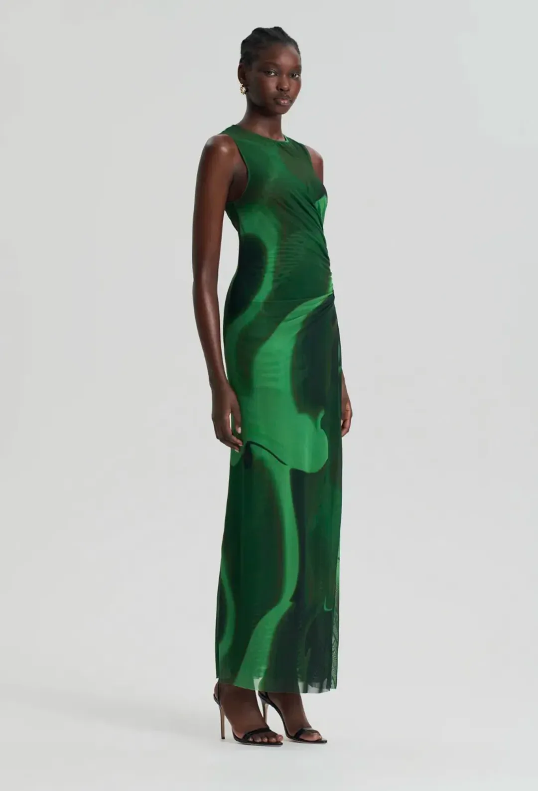 Scanlan Theodore Italian Watercolour Print Dress Green Size 8 for rent on The Volte - main image